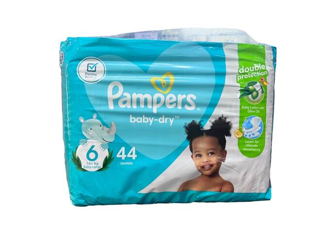 Pampers Diapers Extra Large Size 6 (16+kgs) 44's