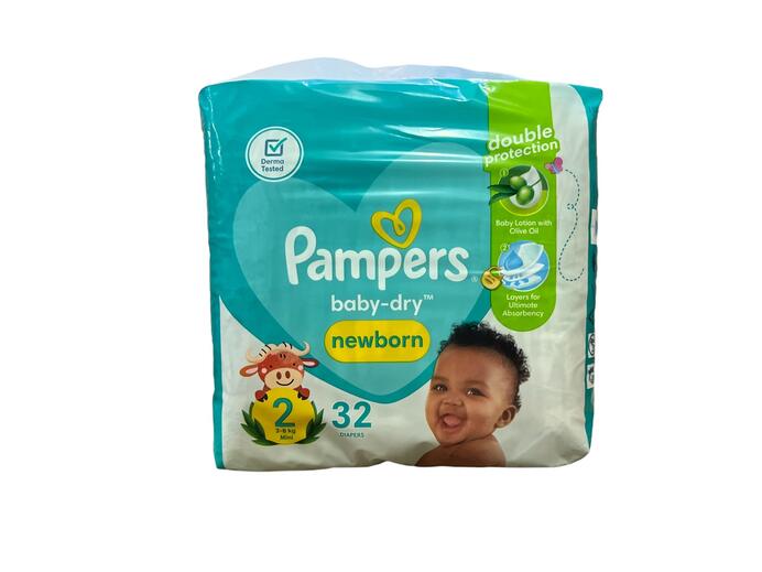 Pampers Diapers Mini Size 2 (3-8kgs) 32's