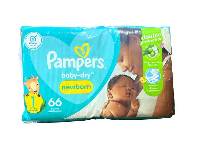 Pampers Diapers Newborn Size 1 (2-5kgs) 66's