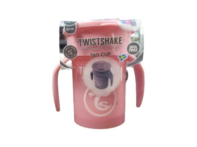 Twistshake 360 Cup 6+m Pastel Pink