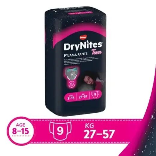 Huggies Drynight girl (8-15yrs) 9's