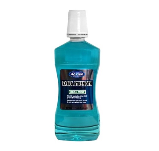 Active Extra Strength Mouthwash Cool Mint 500ml