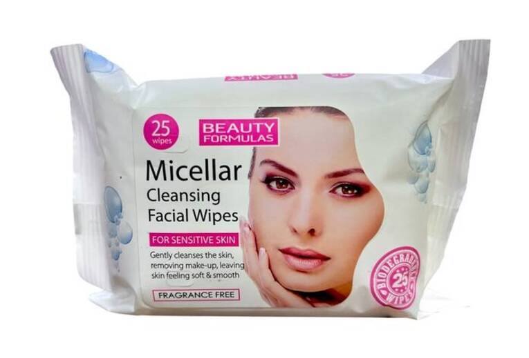 Beauty Formulas Micellar Cleansing Face Wipes 25'S