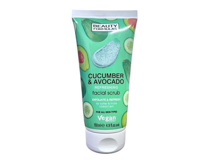 Beauty Formulas Cucum.&Avocado F/Scrub Tube 150ml
