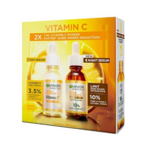 Garnier Day Night Vitamin C Serum Routine Pack