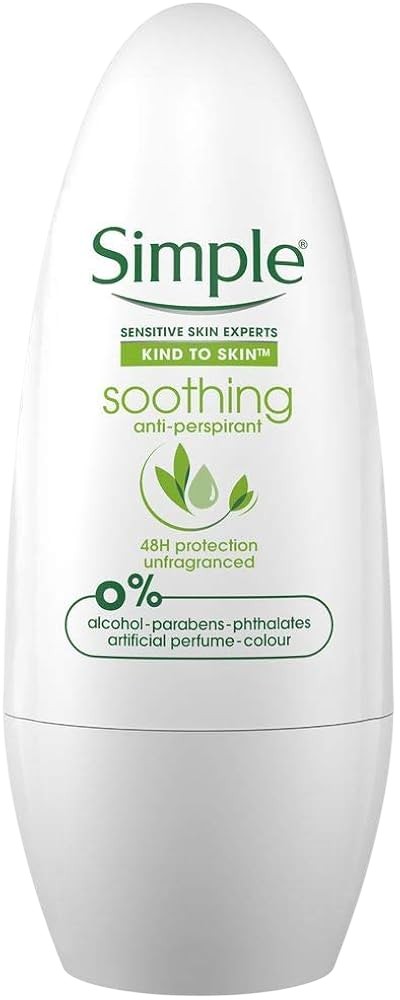 Simple Soothing Antiperspirant Roll On 45Ml