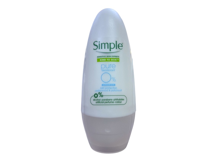 Simple Pure Antiperspirant Roll On 45Ml