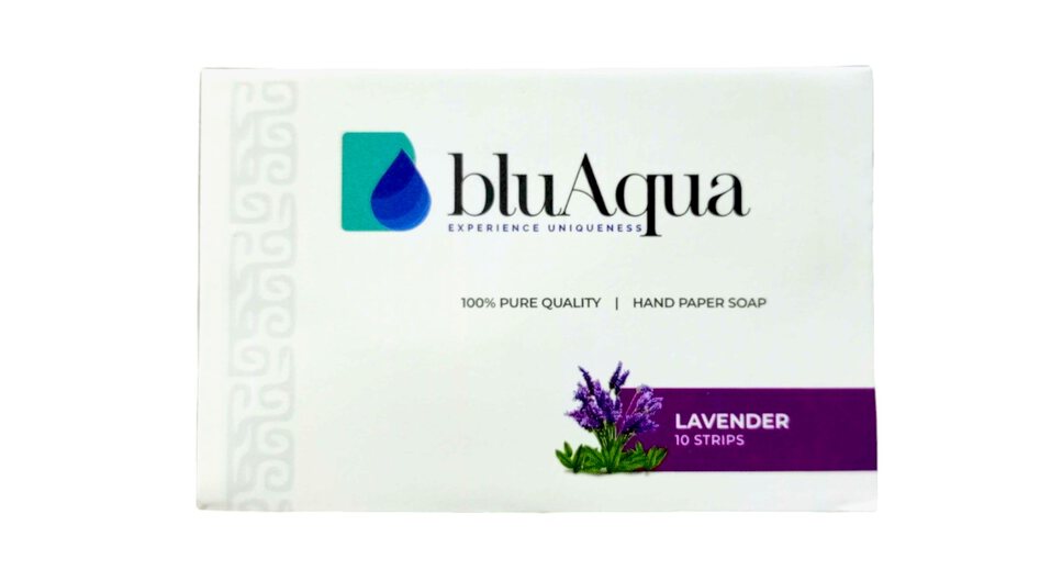 Blu Aqua Hand Paper Soap-Lavender 10's