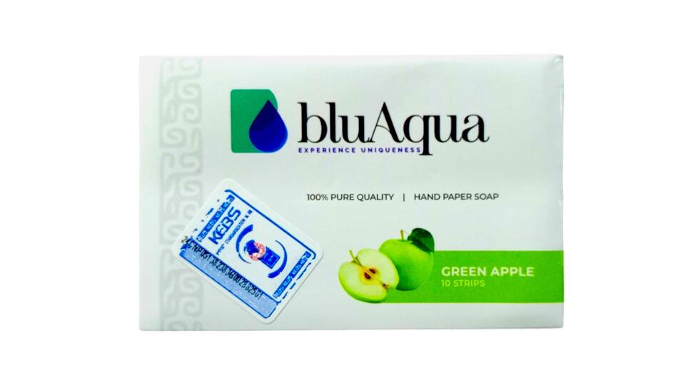 Blu Aqua Hand Paper Soap- Greenapple 10's