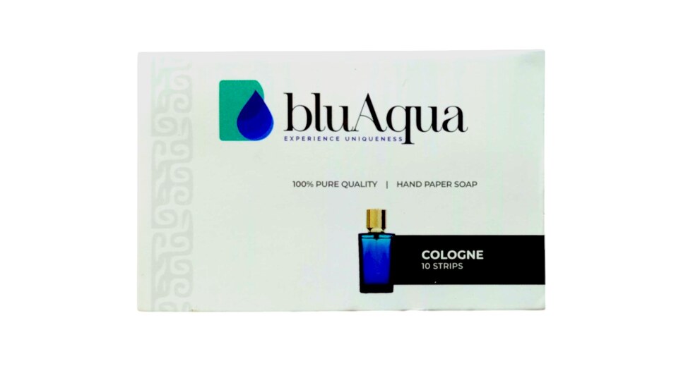 Blu Aqua Hand Paper Soap- Cologne 10's