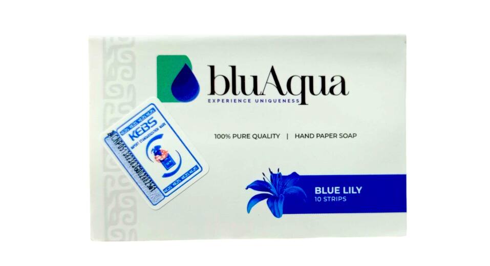Blu Aqua Hand Paper Soap- Blue-Lily 10's
