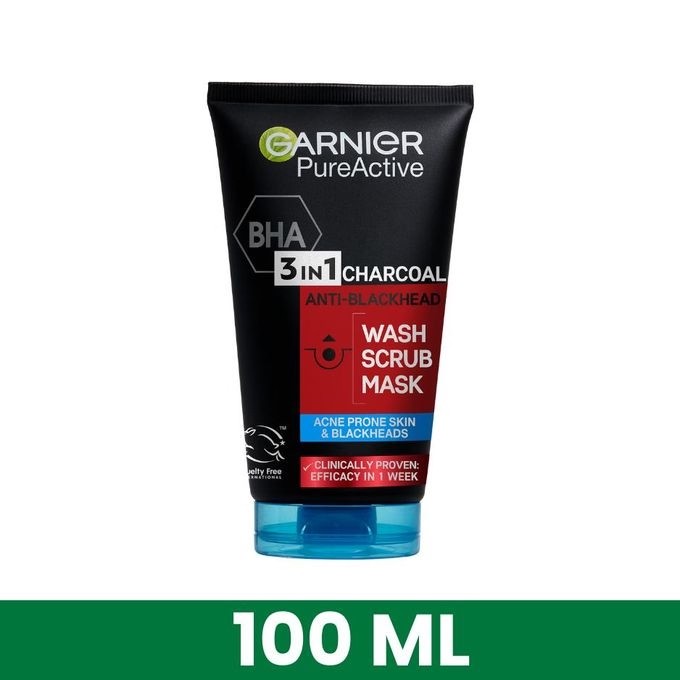 Garnier Pure 3 In1 Charcoal Anti Blackhead 100ml