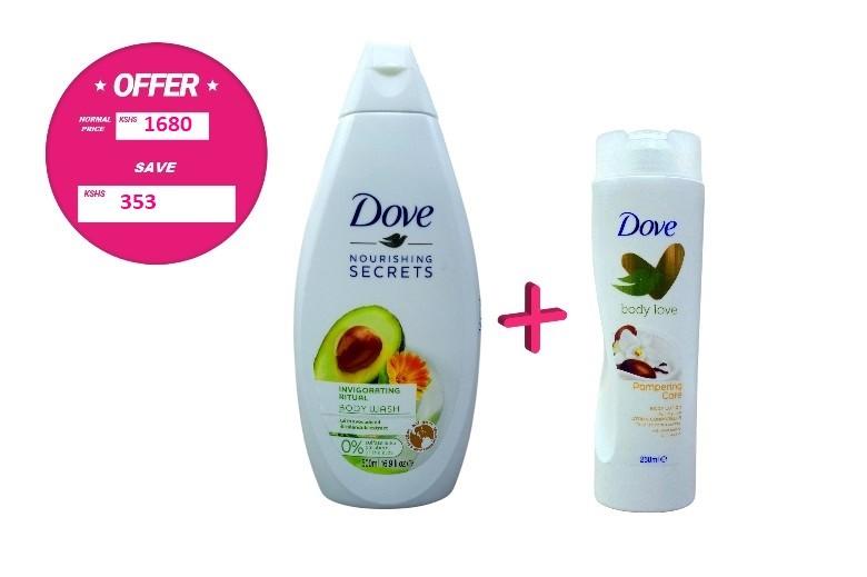 Dove wash Avo oil & Calendula 500ml + Lotion Vpack