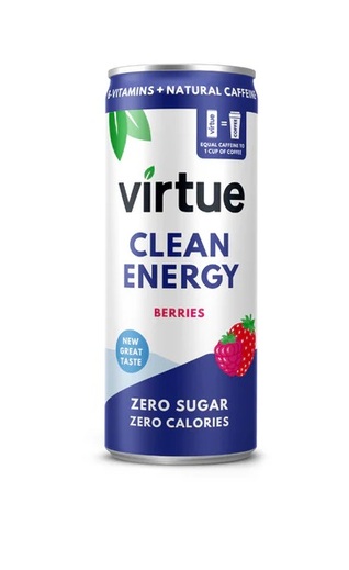 Virtue Sparkling Energy Water Berries 250 Ml