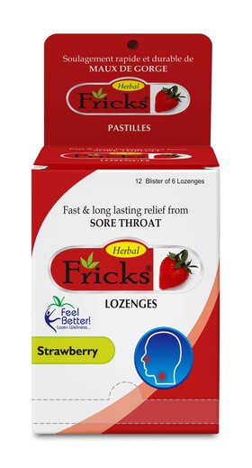 Fricks Strawberry Lozenges 72's