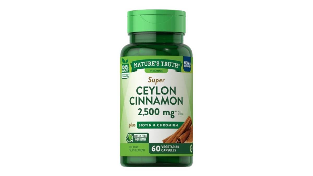 Natures Ceylon Cinnamon 2500mg+Biotin&Chromium 60s