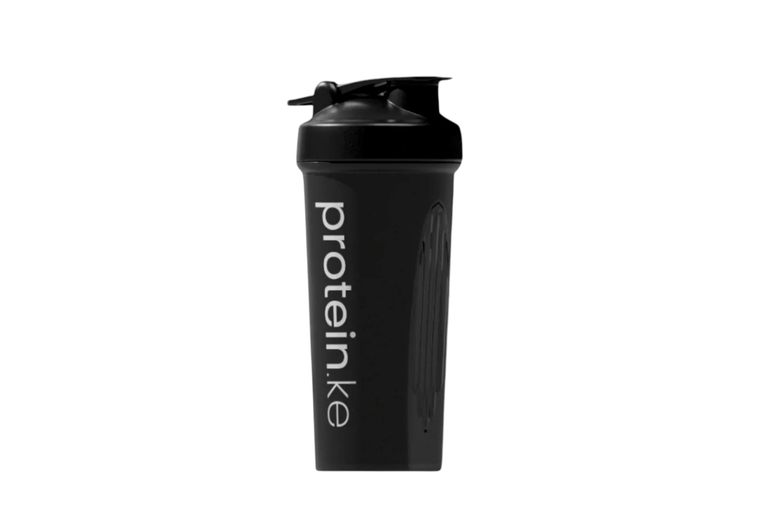 Protein.ke 600ml Protein Shaker Bottle Black