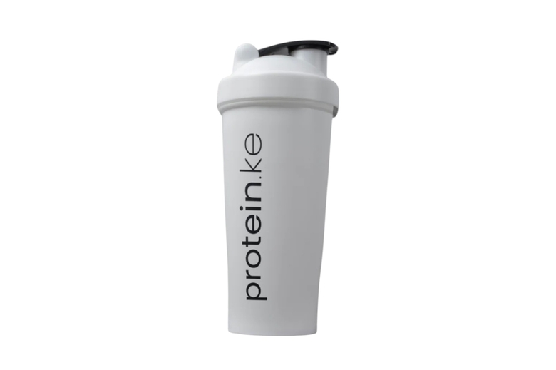 Protein.ke 600ml Protein Shaker Bottle White