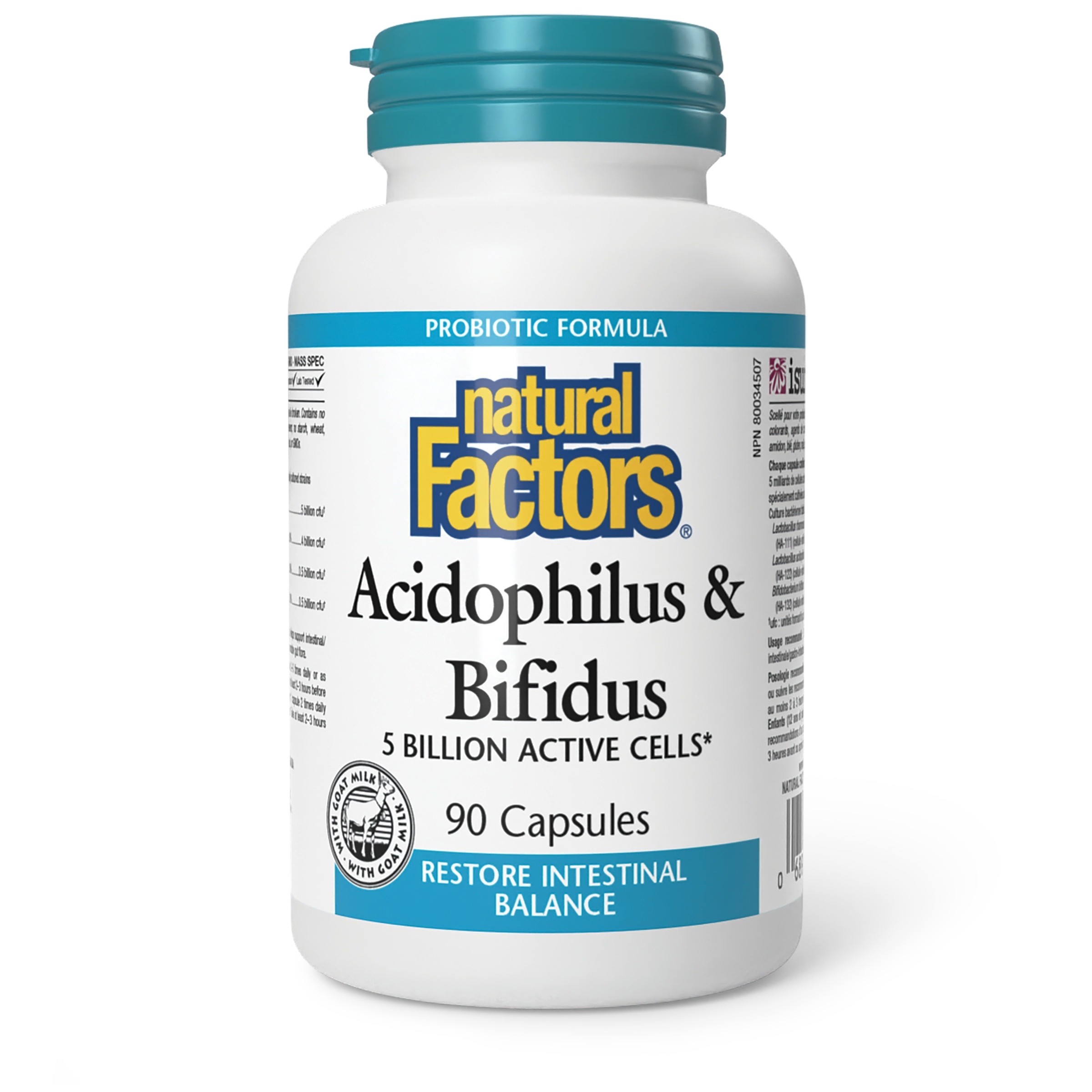 Natural Factors Acidophilus & Bifidus 5B Caps 90's