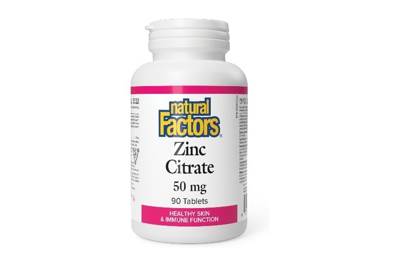Natural Factors Zinc Citrate 50mg Tabs 90's