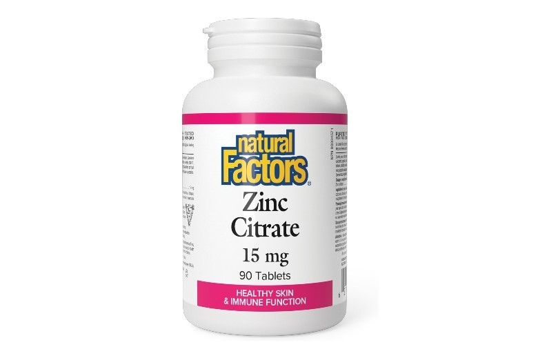 Natural Factors Zinc Citrate 15mg Tabs 90's
