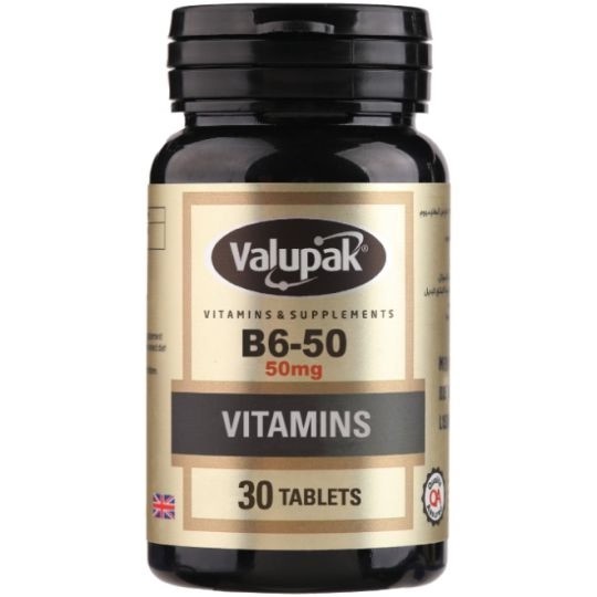 Valupak Vitamin B6 50mg Tabs 30's