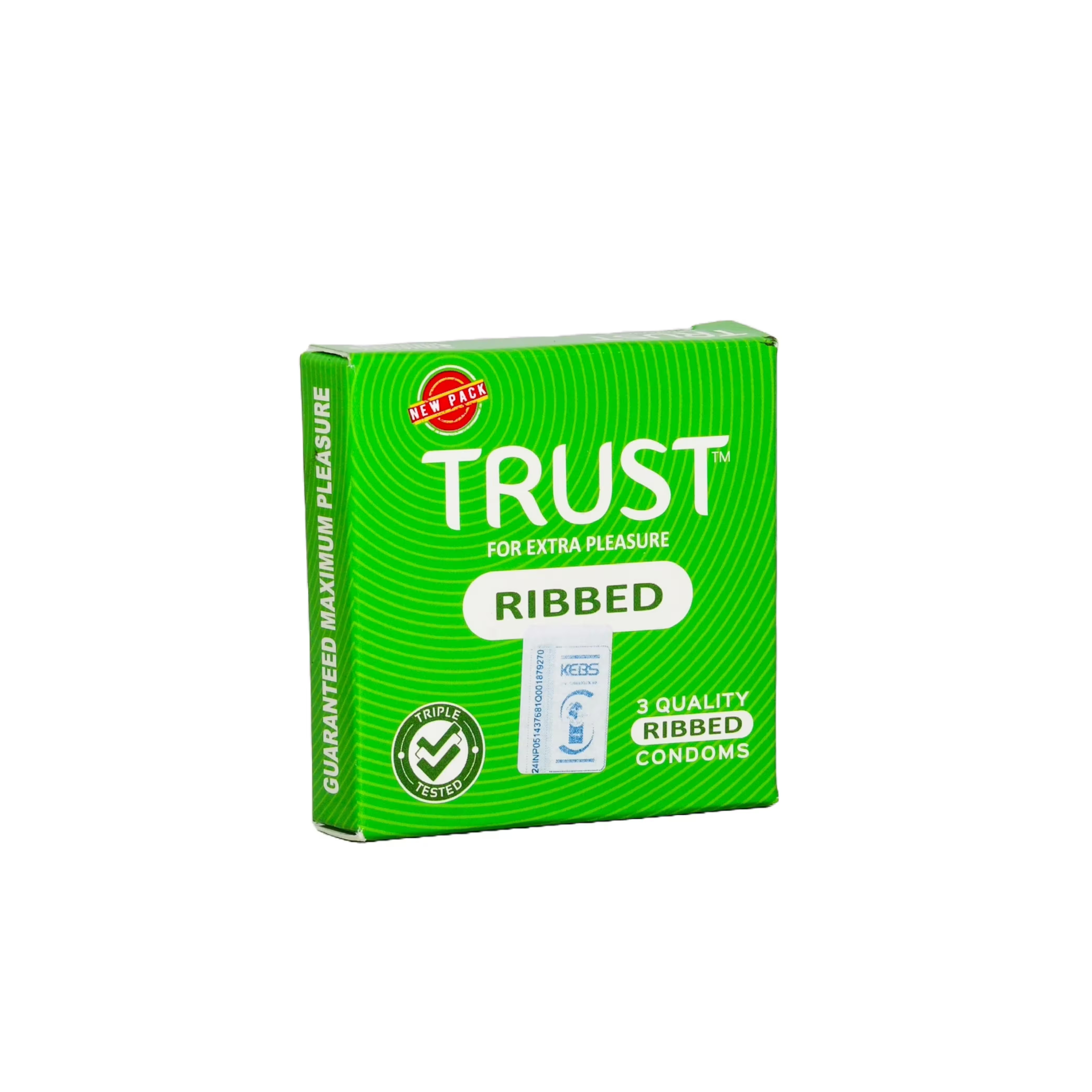 Trust Ribbed 3-Pack Condom