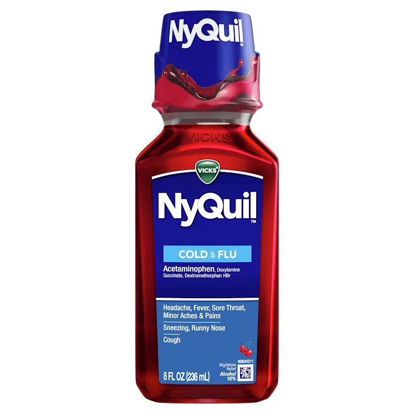 Vicks NyQuil Cold & Flu Cherry Liquid 236ml